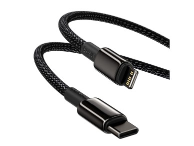 Cabo Baseus Tungstênio PD USB-C - Lightning 2,0 m preto 20W