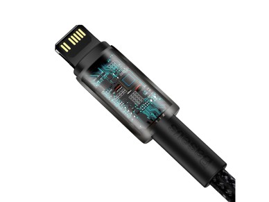 Cabo Baseus Tungstênio PD USB-C - Lightning 2,0 m preto 20W