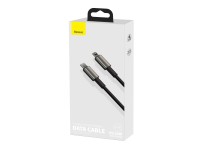 Cable Baseus Tungsten PD USB-C - Lightning 2,0 m negro 20 W Cable Baseus Tungsten PD USB-C - Lightning 2,0 m negro 20 W