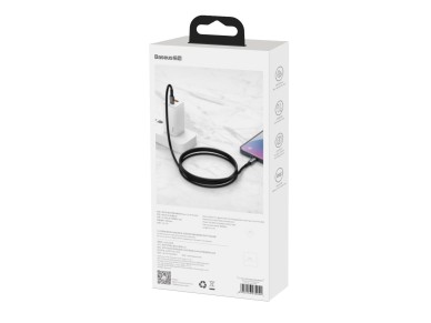 Cabo Baseus Tungstênio PD USB-C - Lightning 2,0 m preto 20W