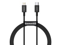 Cable Baseus Superior PD USB-C - Lightning 1,0 m negro 20 W