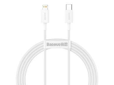 Cable Baseus Superior PD USB-C - Lightning 1,5 m blanco 20 W