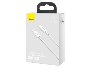 Cable Baseus Superior PD USB-C - Lightning 1,5 m blanco 20 W