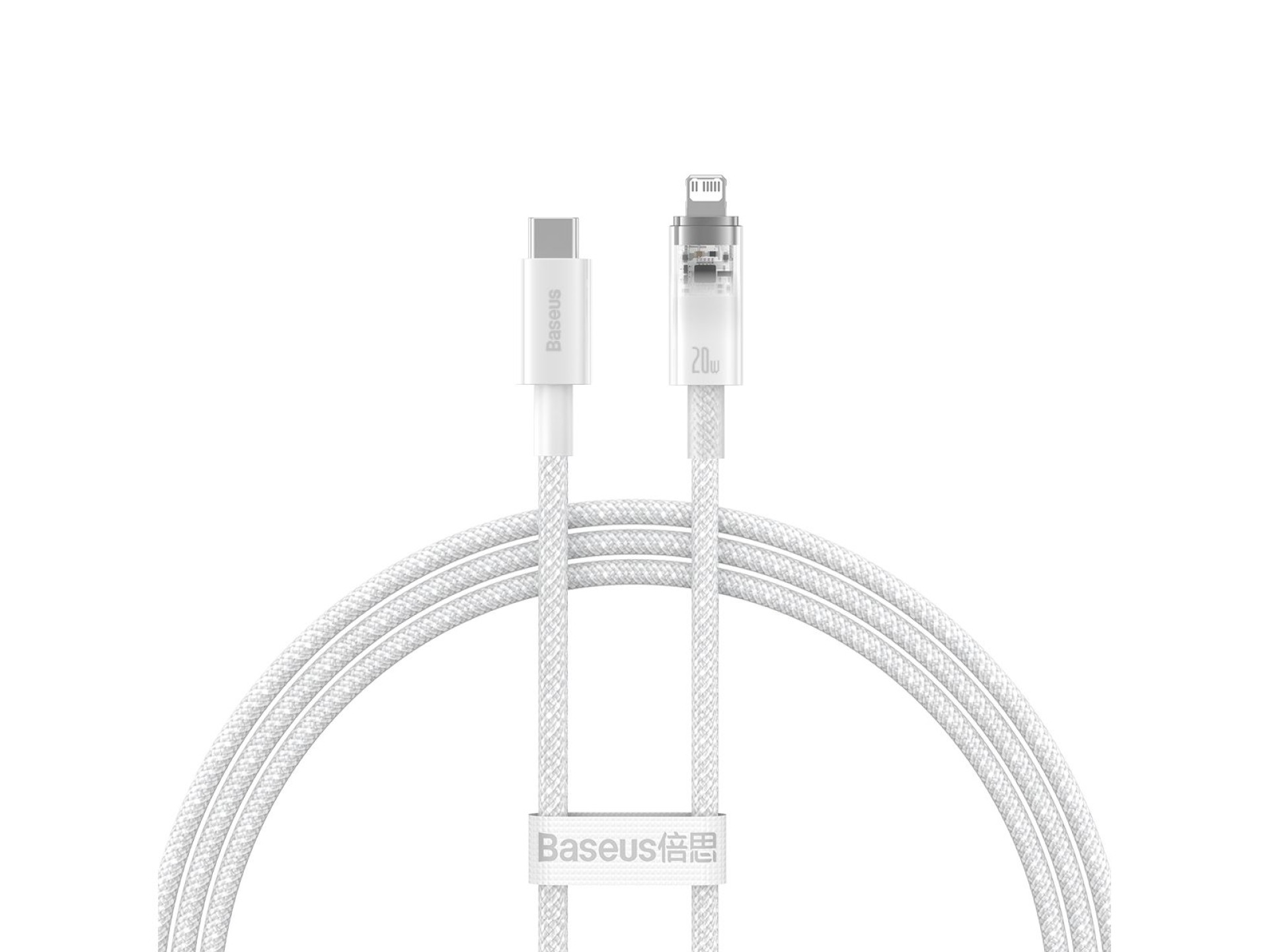 Baseus cable Explorer PD USB-C - Lightning 1,0m white smart temperature control 20W