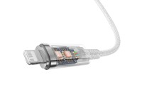 Baseus cable Explorer PD USB-C - Lightning 1,0m white smart temperature control 20W Baseus cable Explorer PD USB-C - Lightning 1,0m white smart temperature control 20W