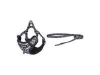 Correa para gatos Dogness de 1,5 m + arn�s para pasear (blanco y negro)