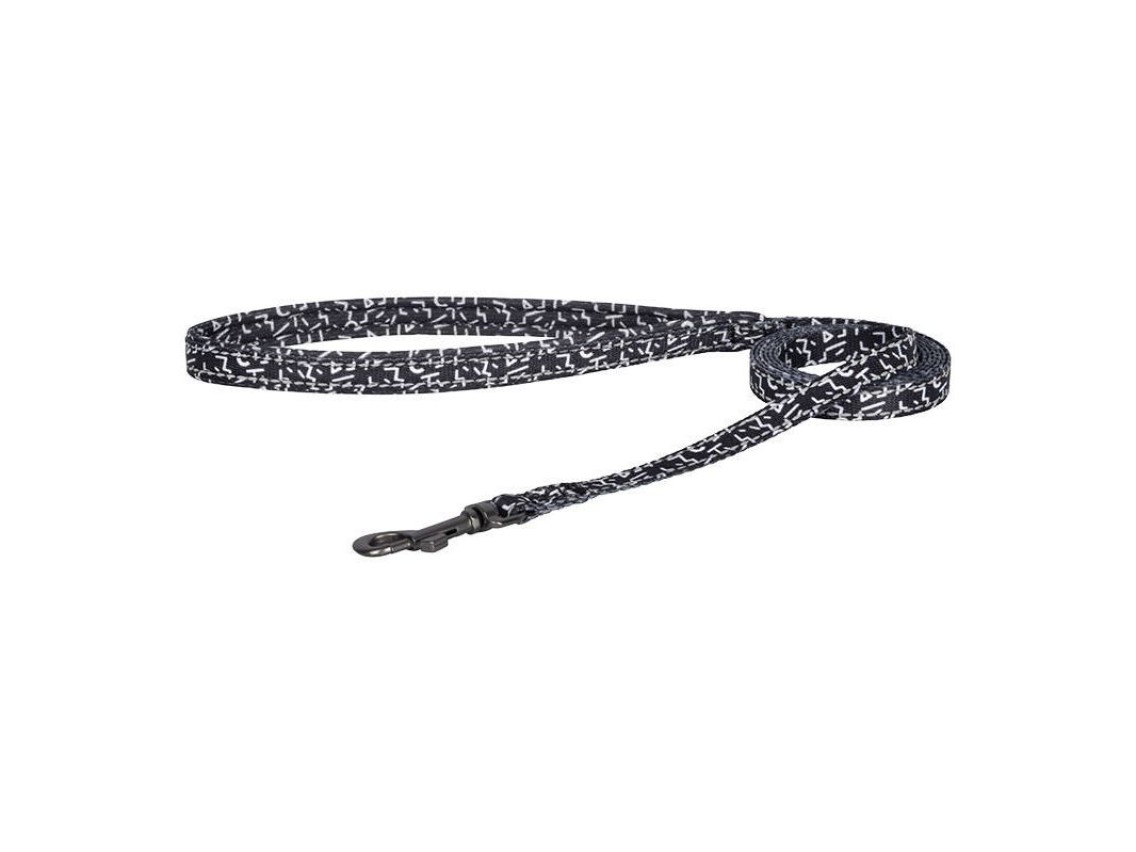 Dogness cat leash 1,5m+harness walking set (black and white)