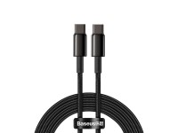 Cable Baseus Tungsten PD USB-C - USB-C 2,0 m negro 100 W