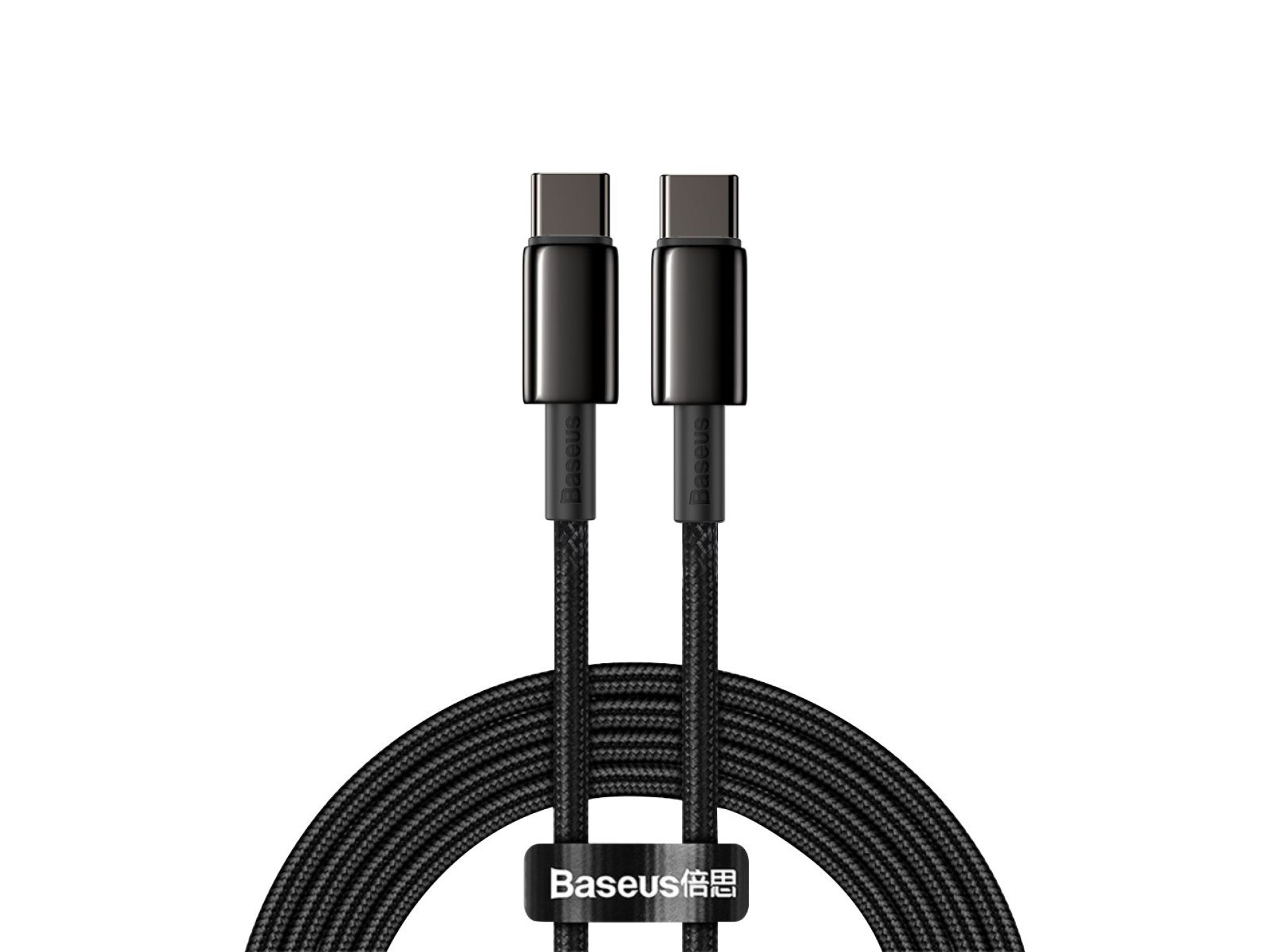 Cable Baseus Tungsten PD USB-C - USB-C 2,0 m negro 100 W