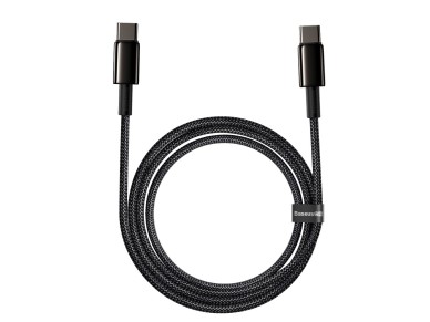 Cable Baseus Tungsten PD USB-C - USB-C 2,0 m negro 100 W