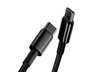 Cable Baseus Tungsten PD USB-C - USB-C 2,0 m negro 100 W Cable Baseus Tungsten PD USB-C - USB-C 2,0 m negro 100 W