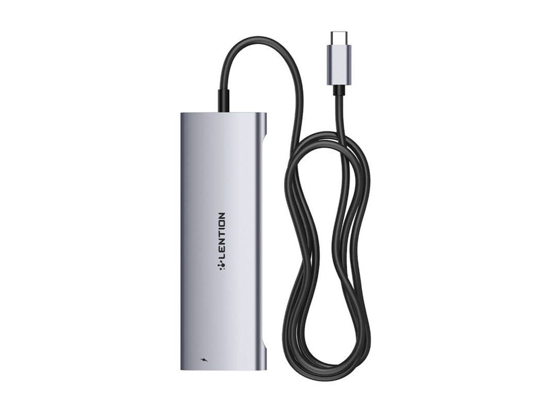 Adaptador/HUB Lention 1m gris