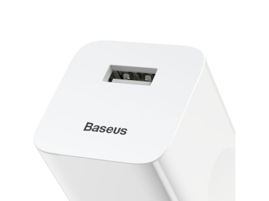 Cargador de pared Baseus QC 3.0 1x USB 3A blanco