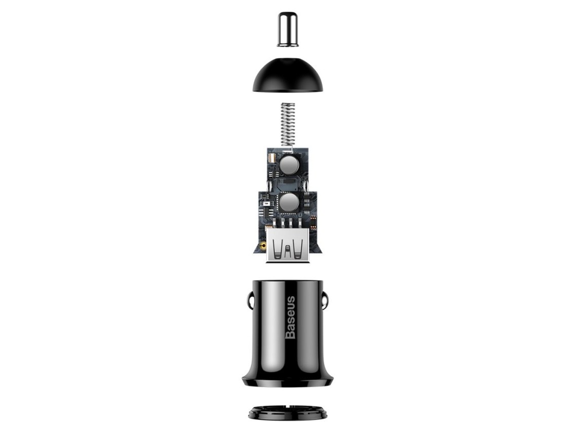 Cargador de coche Baseus Grain Pro 2x USB 4,8A negro