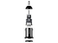 Cargador de coche Baseus Grain Pro 2x USB 4,8A negro Cargador de coche Baseus Grain Pro 2x USB 4,8A negro