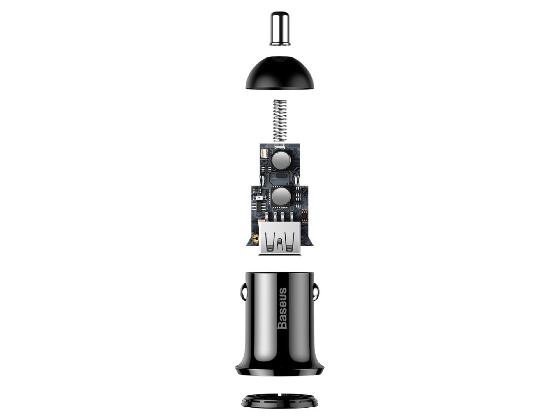 Cargador de coche Baseus Grain Pro 2x USB 4,8A negro