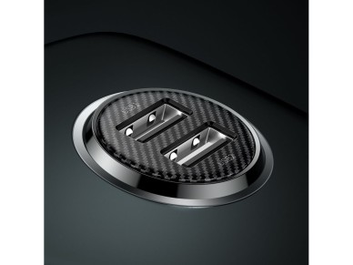 Cargador de coche Baseus Grain Pro 2x USB 4,8A negro