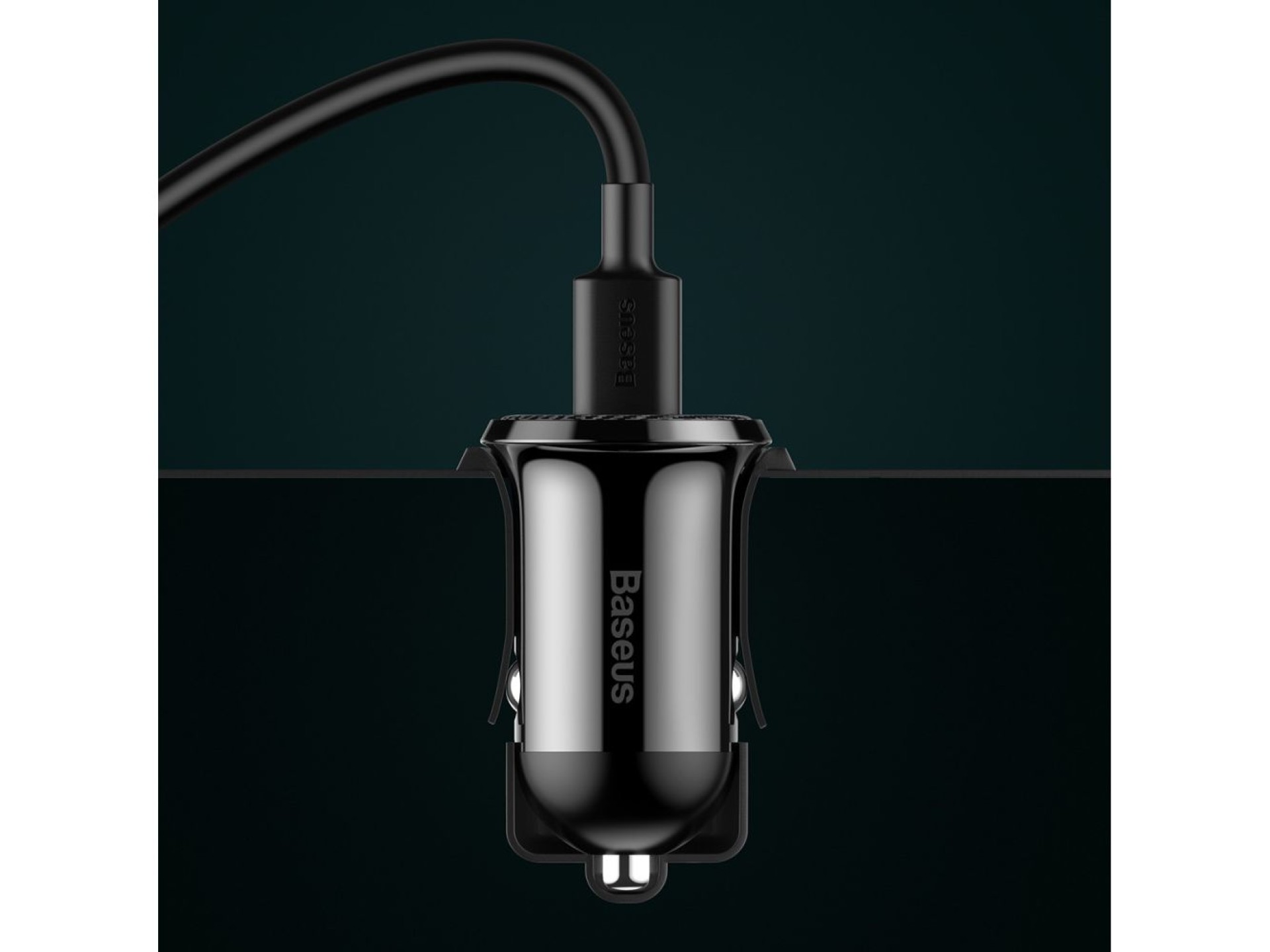 Cargador de coche Baseus Grain Pro 2x USB 4,8A negro