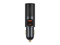 Cargador de coche Baseus Share Together PD 120W 1x USB 1x USB-C gris con toma de mechero