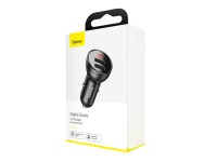Cargador de coche Baseus PD 2 puertos USB 48 W gris Cargador de coche Baseus PD 2 puertos USB 48 W gris