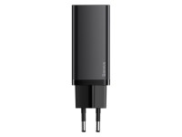 Cargador de pared Baseus GaN2 Lite PD 65W 1x USB-C 1x USB negro