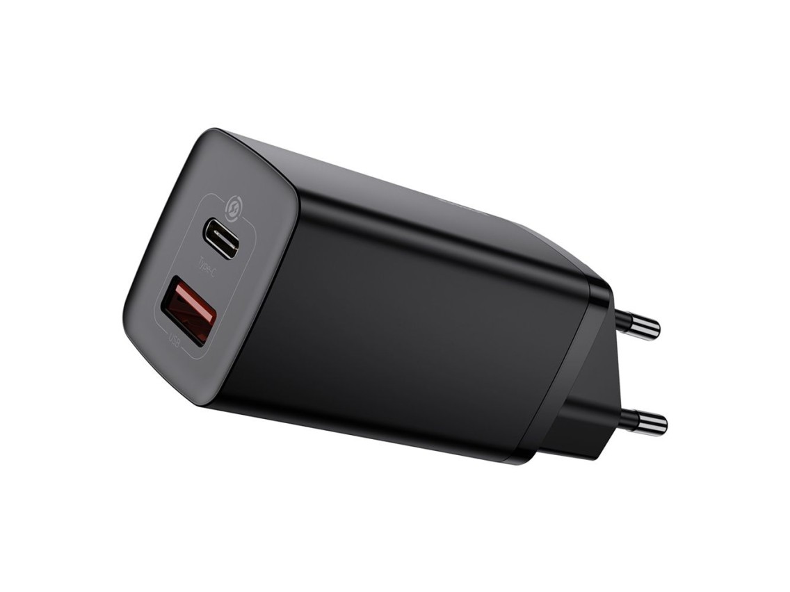 Baseus wall charger GaN2 Lite PD 65W 1x USB-C 1x USB black