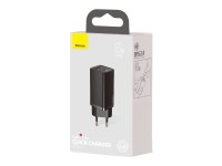 Baseus wall charger GaN2 Lite PD 65W 1x USB-C 1x USB black Baseus wall charger GaN2 Lite PD 65W 1x USB-C 1x USB black