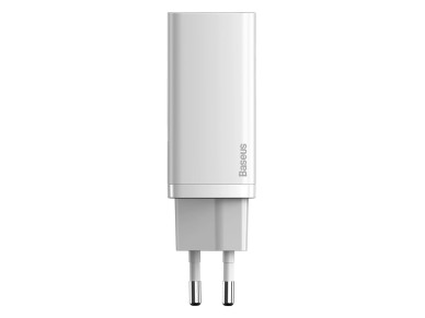 Cargador de pared Baseus GaN2 Lite PD 65W 1x USB-C 1x USB blanco