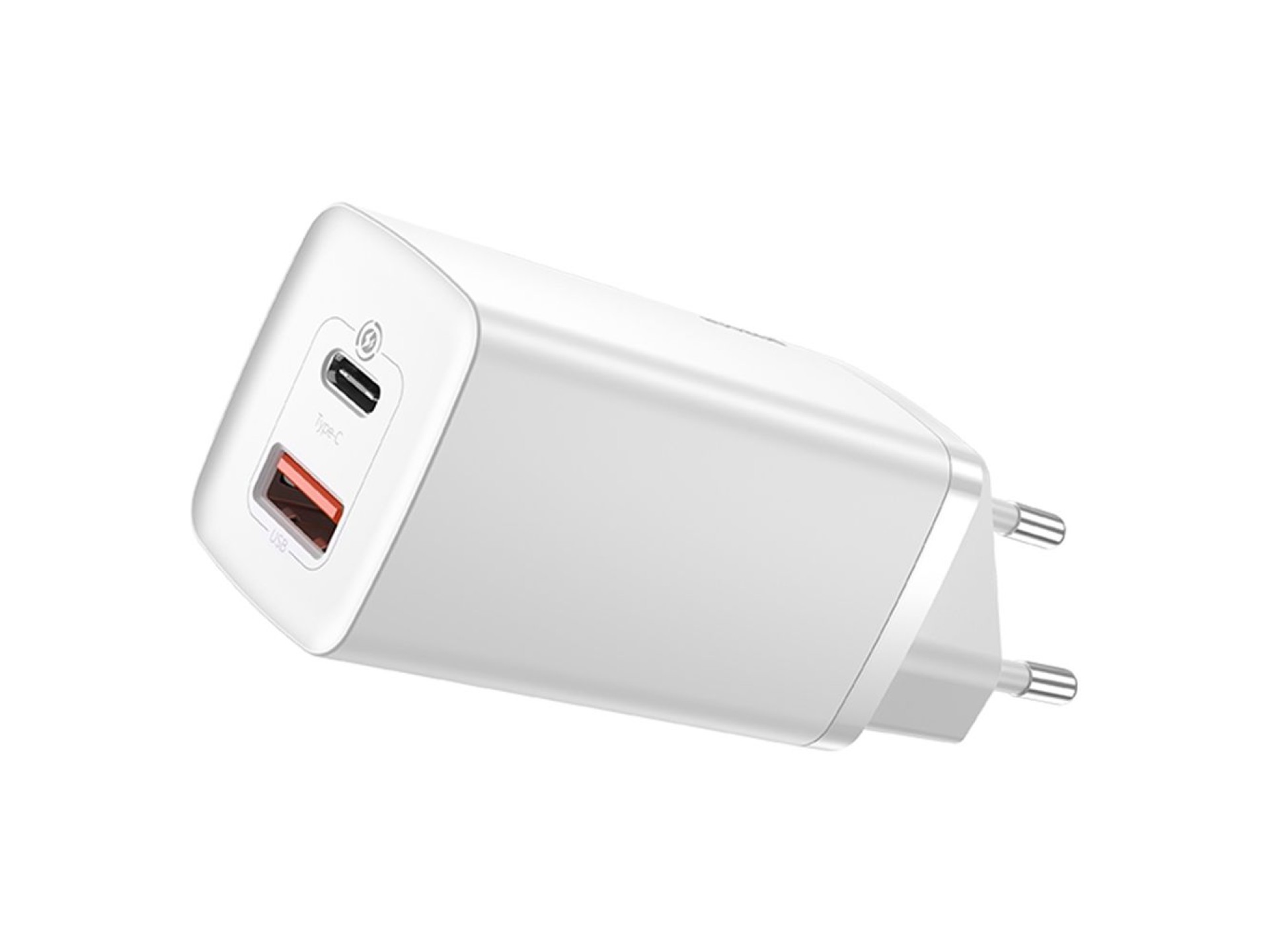Baseus wall charger GaN2 Lite PD 65W 1x USB-C 1x USB white