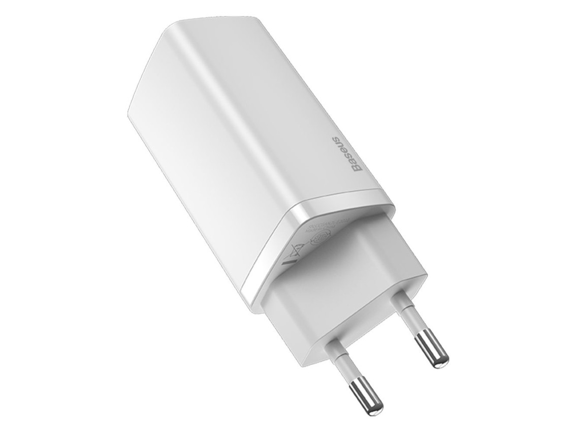 Baseus wall charger GaN2 Lite PD 65W 1x USB-C 1x USB white