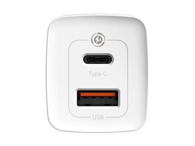 Baseus wall charger GaN2 Lite PD 65W 1x USB-C 1x USB white