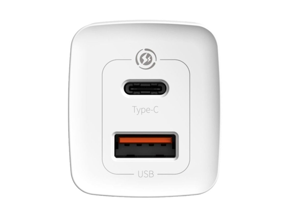 Baseus wall charger GaN2 Lite PD 65W 1x USB-C 1x USB white