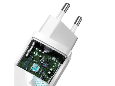 Baseus wall charger GaN2 Lite PD 65W 1x USB-C 1x USB white