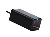 Carregador de parede Baseus GaN3 Pro 100W 2x USB-C 2x USB preto Carregador de parede Baseus GaN3 Pro 100W 2x USB-C 2x USB preto