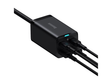 Baseus wall charger GaN3 Pro 100W 2x USB-C 2x USB black