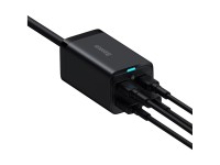 Carregador de parede Baseus GaN3 Pro 100W 2x USB-C 2x USB preto Carregador de parede Baseus GaN3 Pro 100W 2x USB-C 2x USB preto