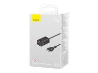 Baseus wall charger GaN3 Pro PD 65W 2x USB-C 2x USB black + USB-C - USB-C cable Baseus wall charger GaN3 Pro PD 65W 2x USB-C 2x USB black + USB-C - USB-C cable