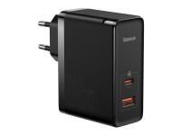 Carregador de parede Baseus GaN5 Pro PD 100W 1x USB-C 1x USB preto + USB-C - USB-C Carregador de parede Baseus GaN5 Pro PD 100W 1x USB-C 1x USB preto + USB-C - USB-C