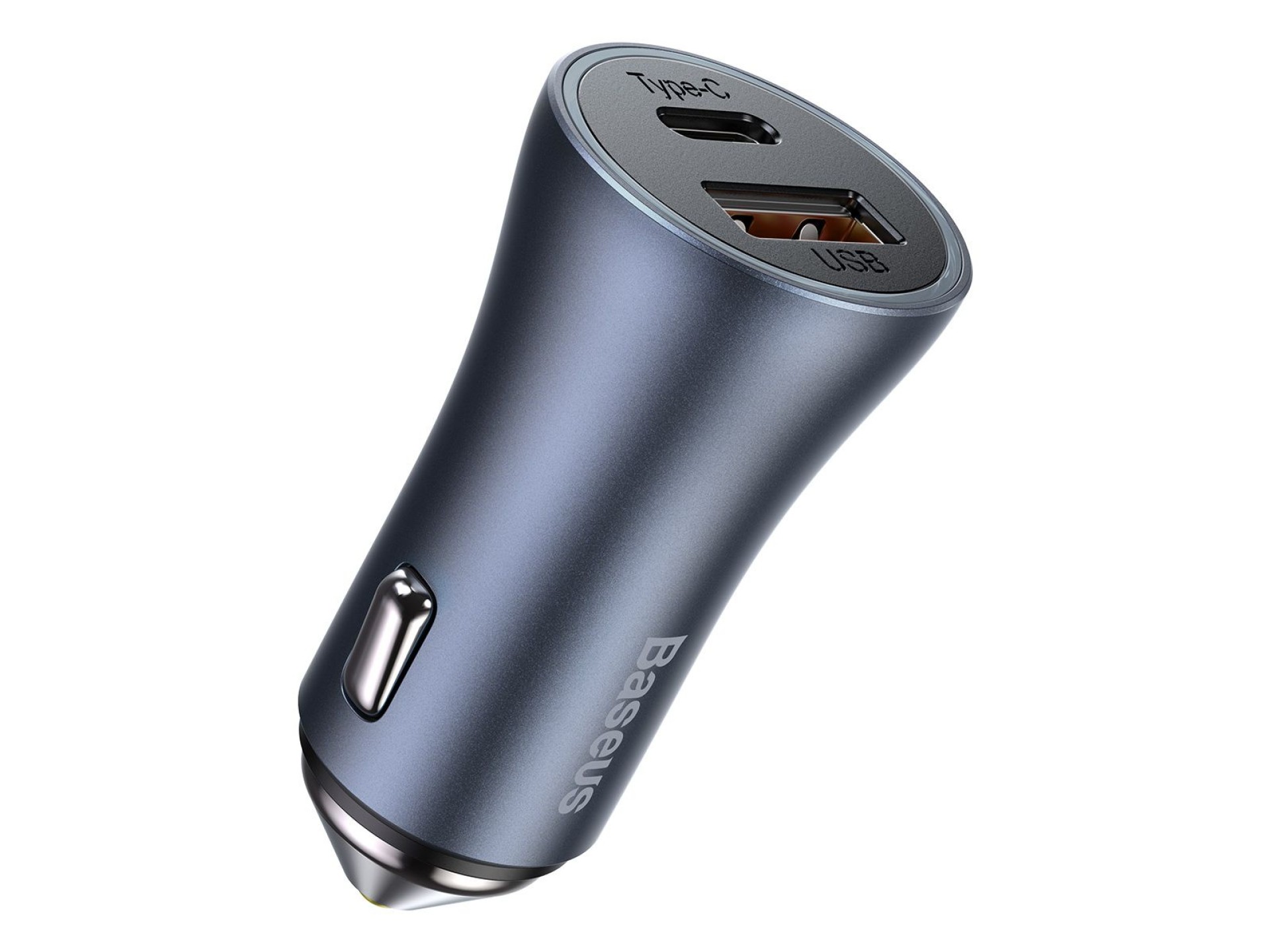 Cargador de coche Baseus Golden Contactor Pro PD 40W 1x USB 1x USB-C gris oscuro