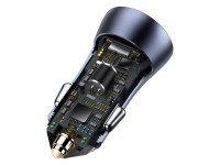 Cargador de coche Baseus Golden Contactor Pro PD 40W 1x USB 1x USB-C gris oscuro Cargador de coche Baseus Golden Contactor Pro PD 40W 1x USB 1x USB-C gris oscuro