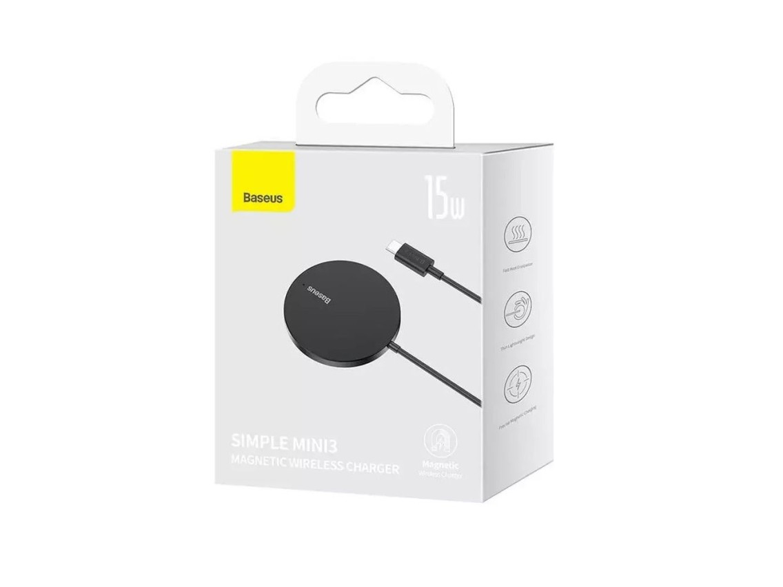 Baseus wireless charger Simple Mini 3 15W black magnetic