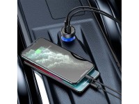 Cargador de coche Baseus Particular PD 65W 1x USB 1x USB-C gris Cargador de coche Baseus Particular PD 65W 1x USB 1x USB-C gris