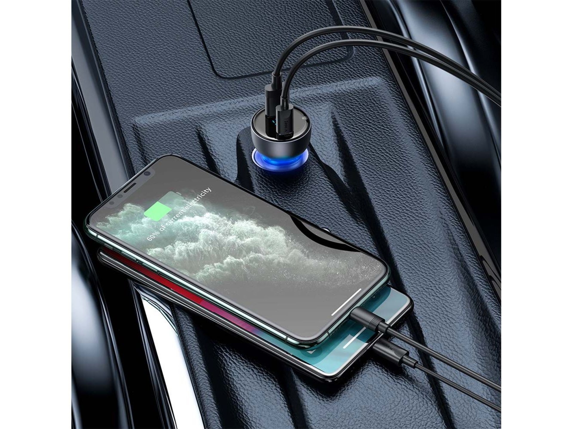 Baseus car charger Particular PD 65W 1x USB 1x USB-C gray