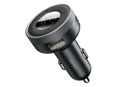 Transmissor FM Baseus Enjoy Bluetooth MP3 com carregador veicular preto