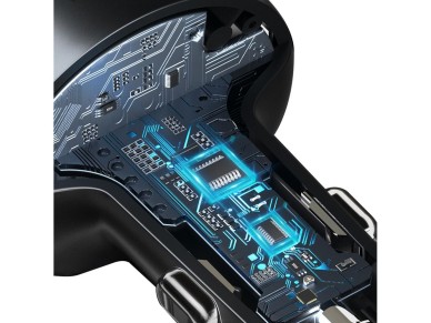 Transmissor FM Baseus Enjoy Bluetooth MP3 com carregador veicular preto