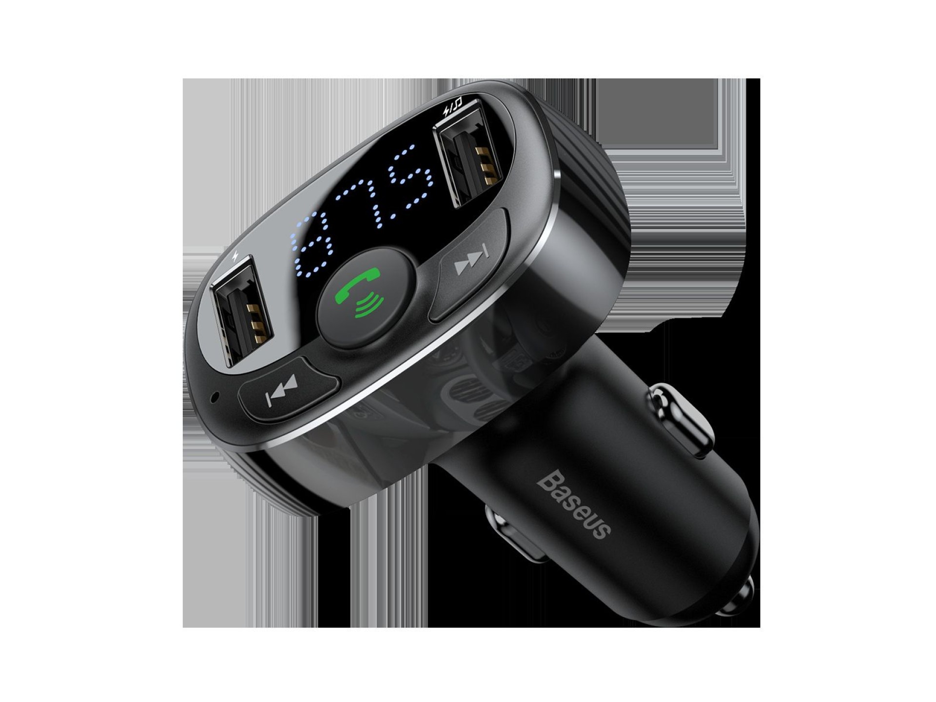 Transmisor FM Baseus en forma de T S-09A Bluetooth MP3 negro