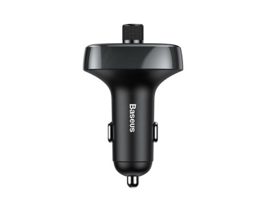 Transmissor FM Baseus em formato de T S-09 Bluetooth MP3 carregador de carro preto