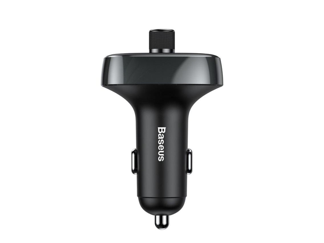 Transmissor FM Baseus em formato de T S-09 Bluetooth MP3 carregador de carro preto