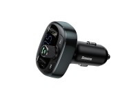 Transmissor FM Baseus em formato de T S-09 Bluetooth MP3 carregador de carro preto Transmissor FM Baseus em formato de T S-09 Bluetooth MP3 carregador de carro preto