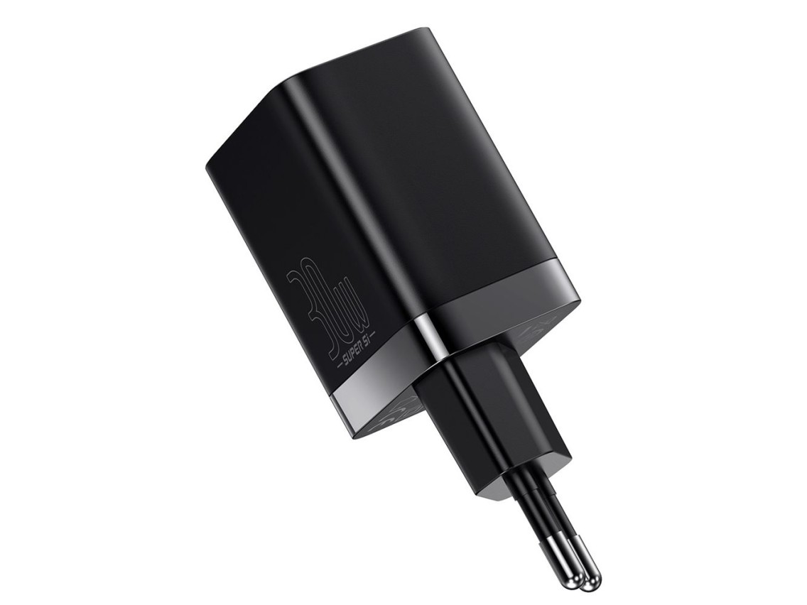 Cargador de pared Baseus Super Si PD 30W 1x USB-C 1x USB negro